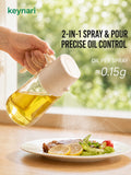 Dual-purpose household oil dispenser and sprayer