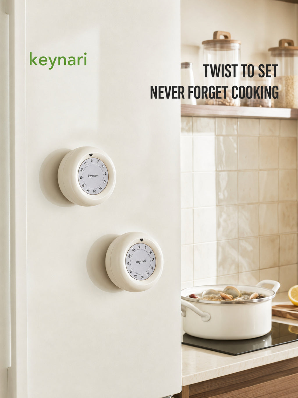 Mechanical Magnetic Kitchen Timer for Cooking