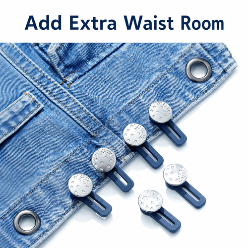 Adjustable Waist Extender Buttons – Instant Extra Room