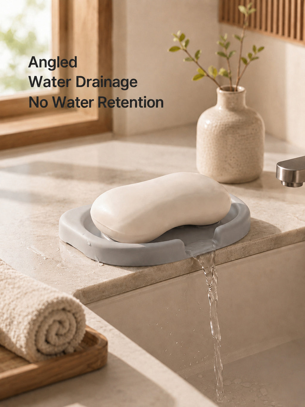 Self-Draining Soap Dish