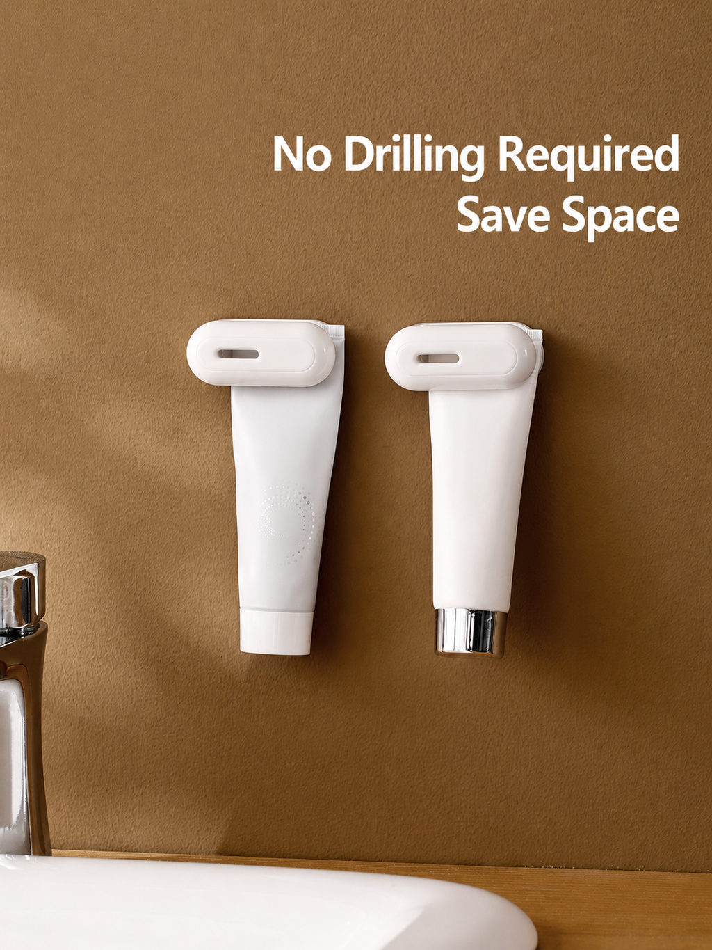 Wall-Mounted Toothpaste Holder – No-Drill Bathroom Storage