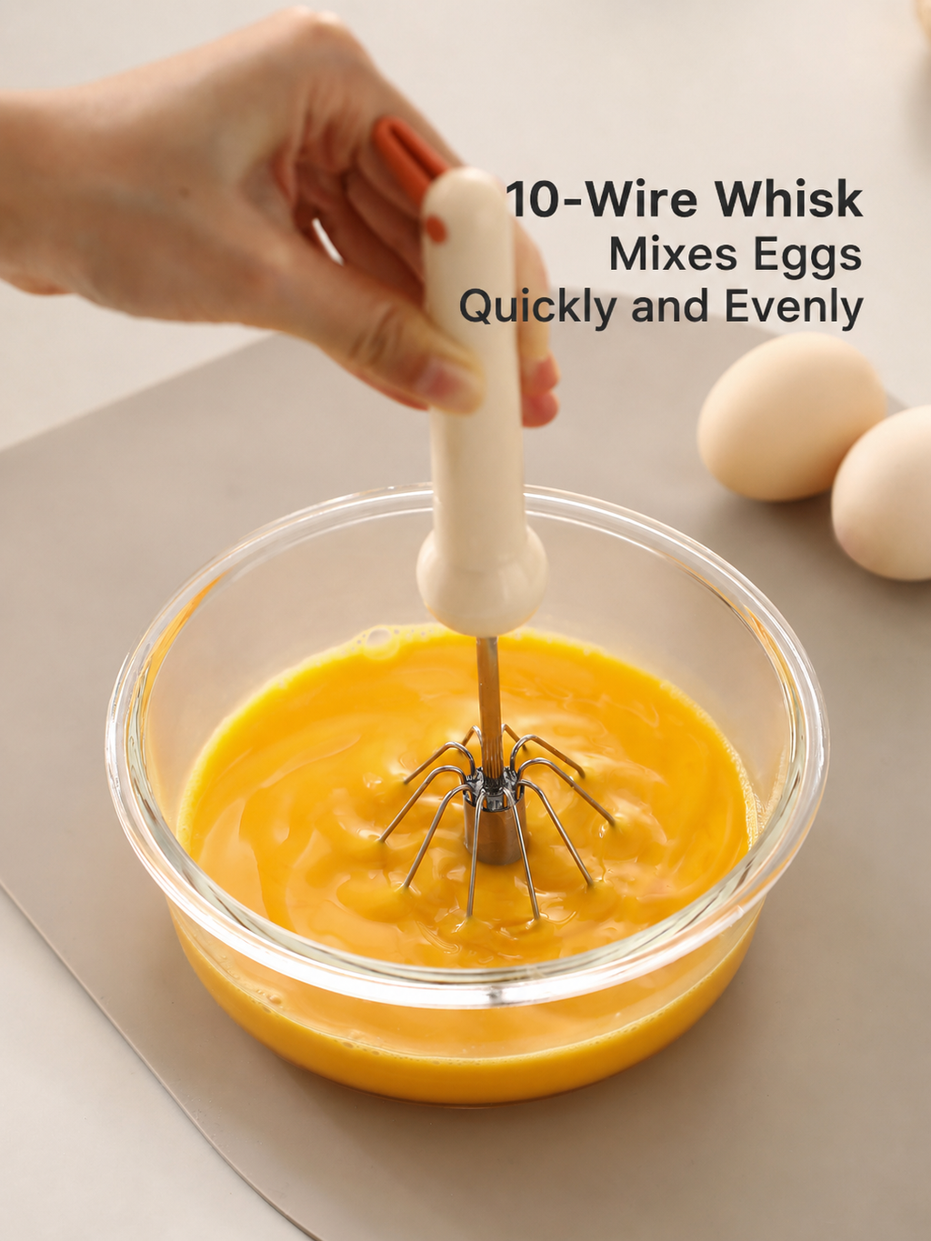 Bird-Shaped One-Press Egg Whisk – Quick Mixing