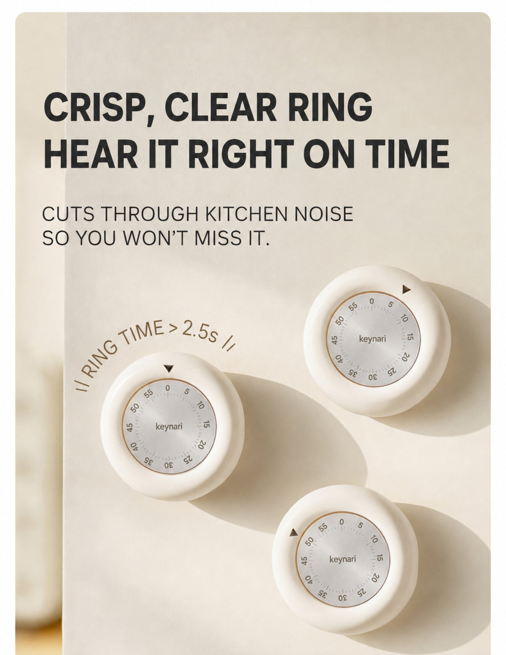 Mechanical Magnetic Kitchen Timer for Cooking