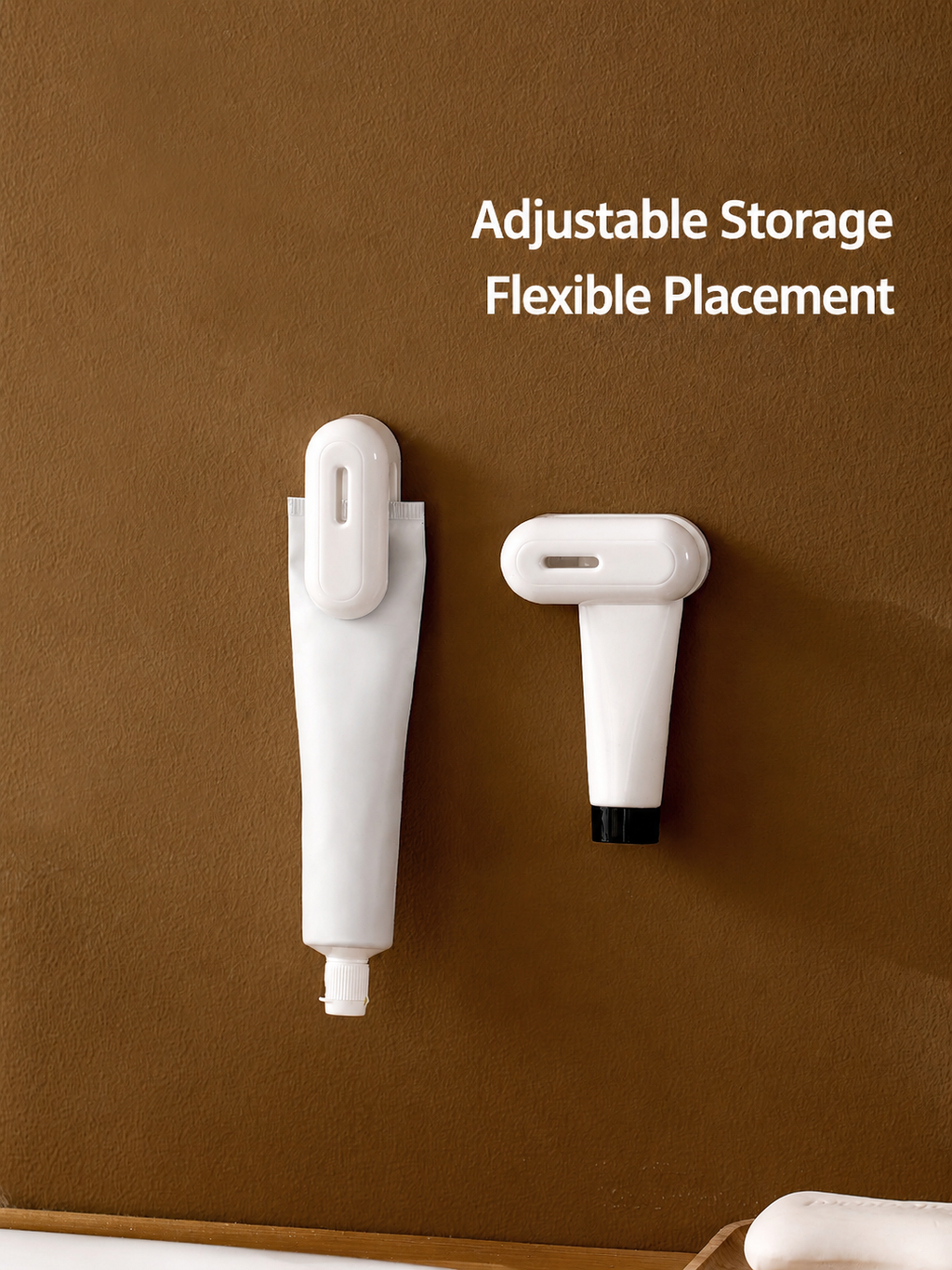 Wall-Mounted Toothpaste Holder – No-Drill Bathroom Storage