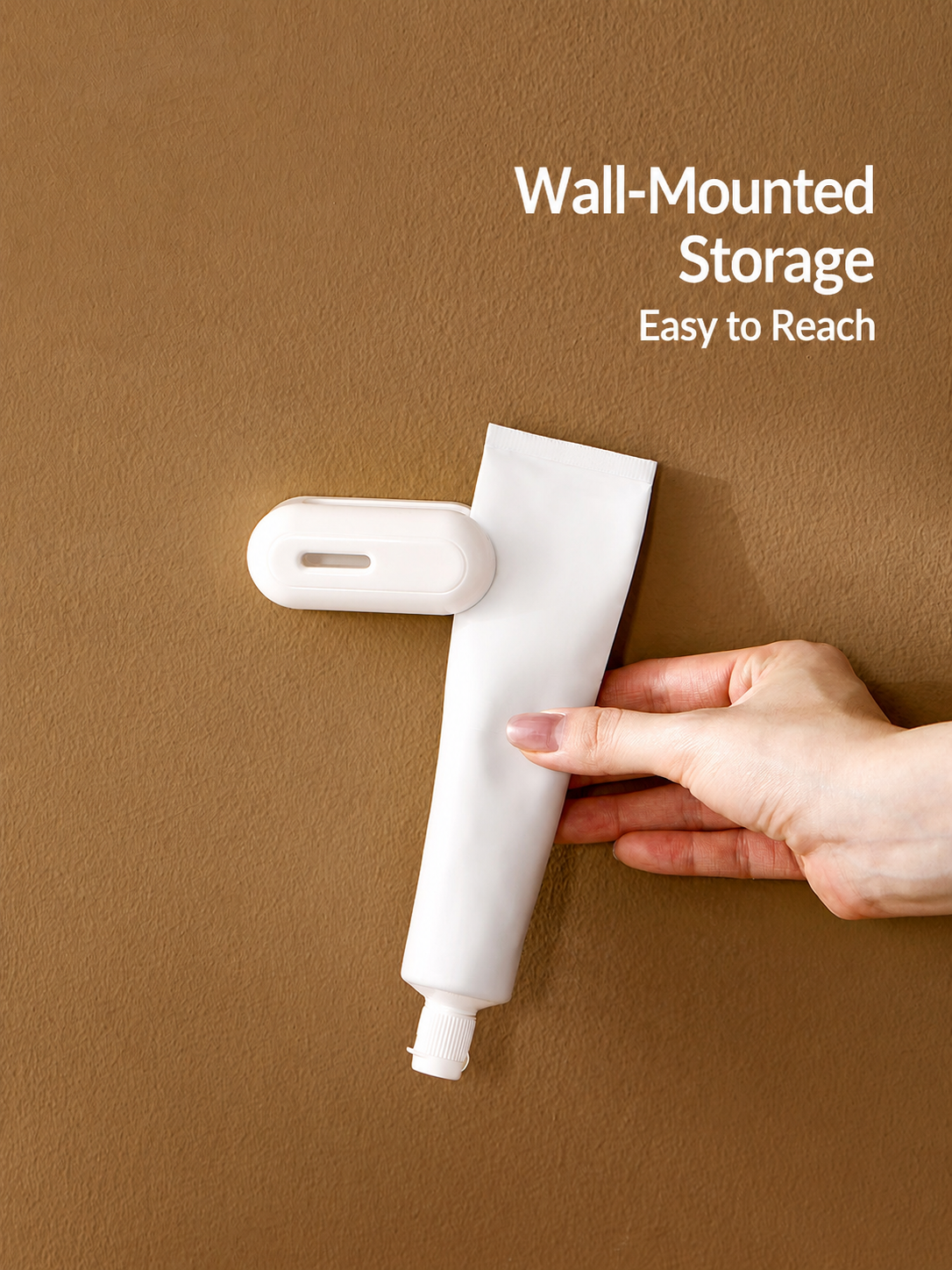 Wall-Mounted Toothpaste Holder – No-Drill Bathroom Storage
