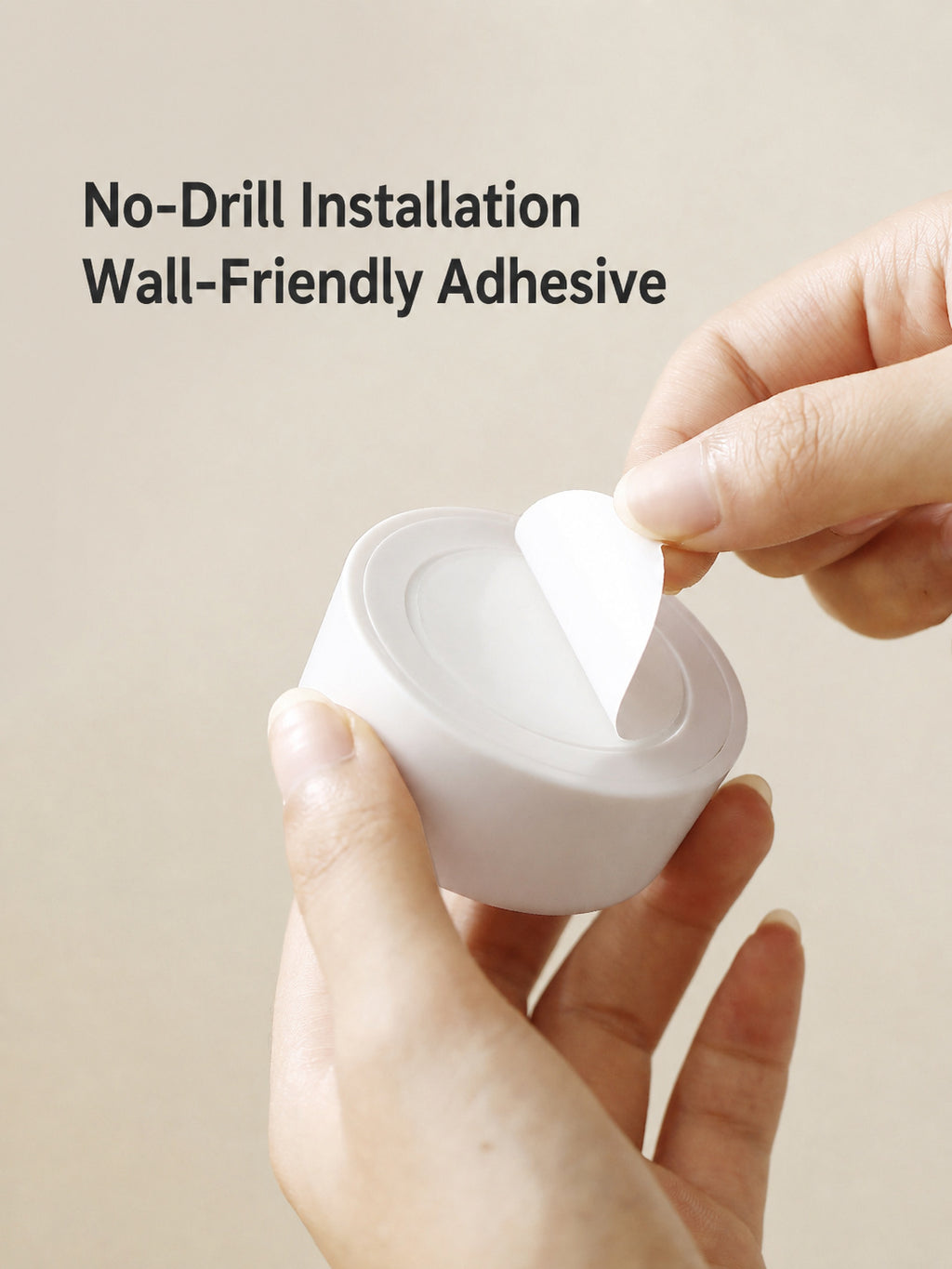 No-Drill Push-In Towel Hook