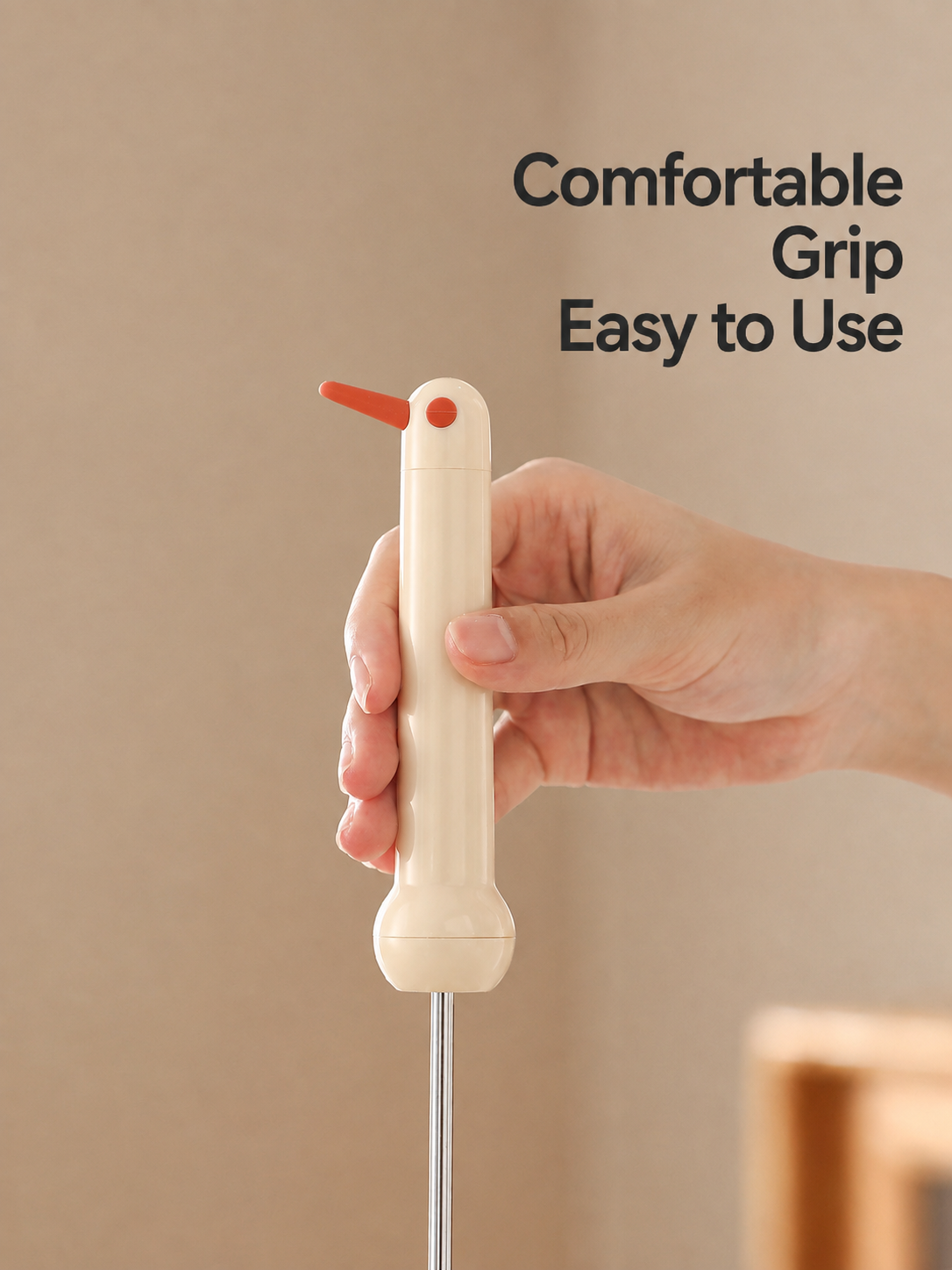Bird-Shaped One-Press Egg Whisk – Quick Mixing