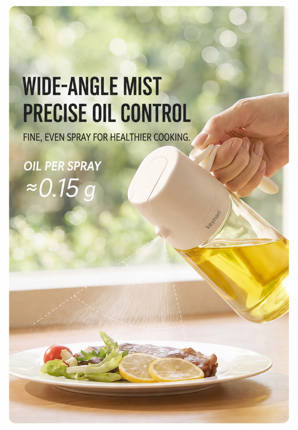 Dual-purpose household oil dispenser and sprayer