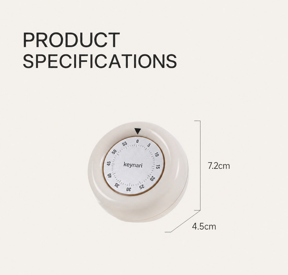 Mechanical Magnetic Kitchen Timer for Cooking