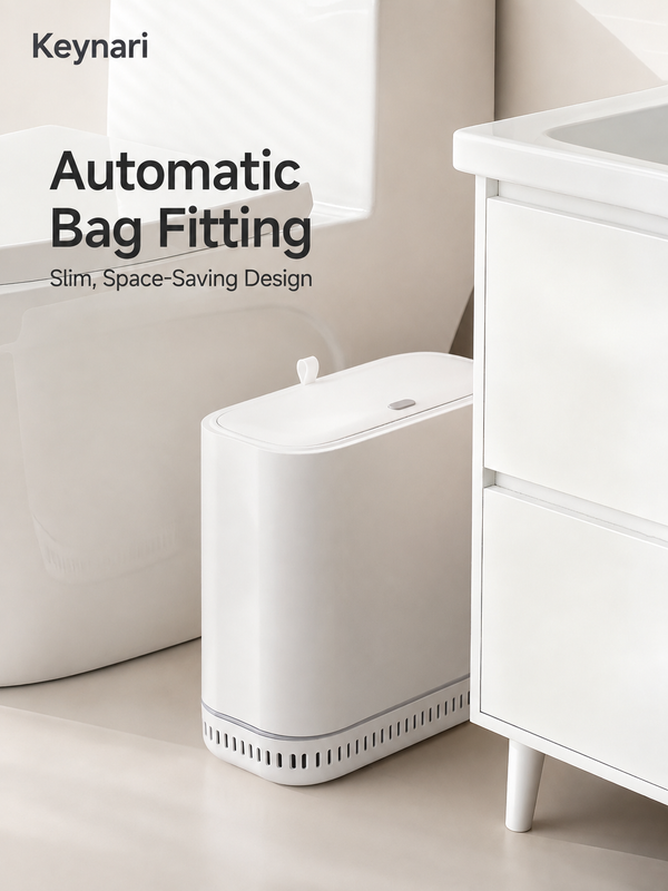 Automatic Bag-Fitting Dual-Layer Trash Bin