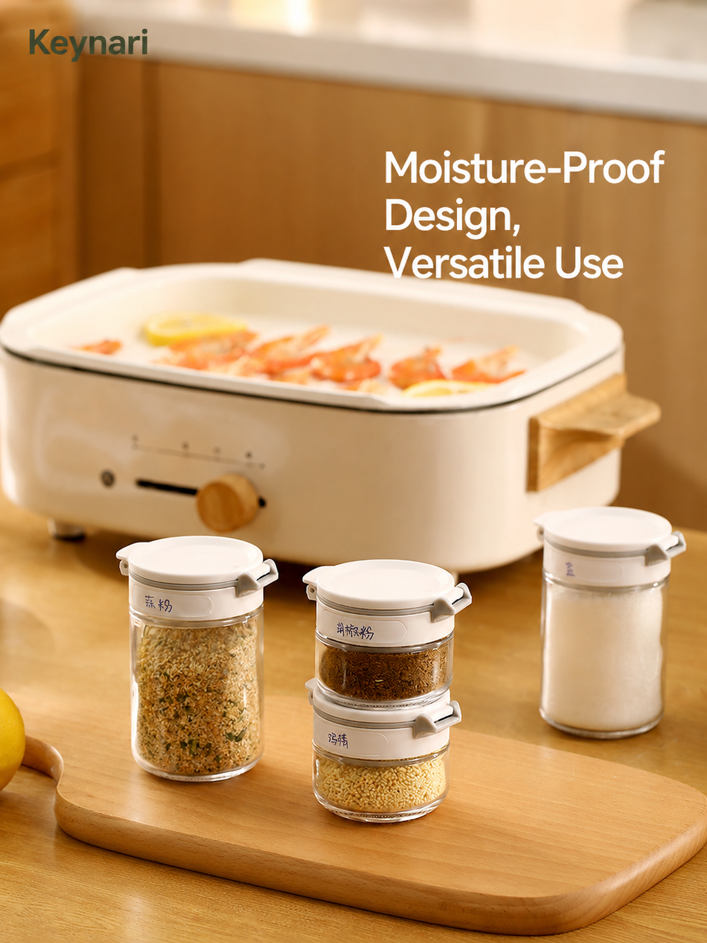 Dual-Lid Anti-Clog Seasoning Jars