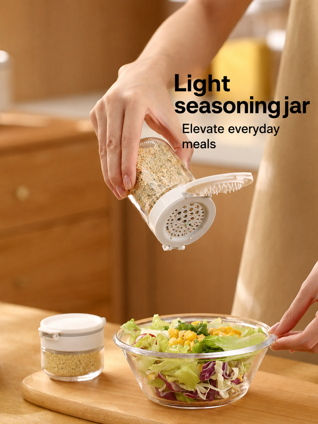 Dual-Lid Anti-Clog Seasoning Jars